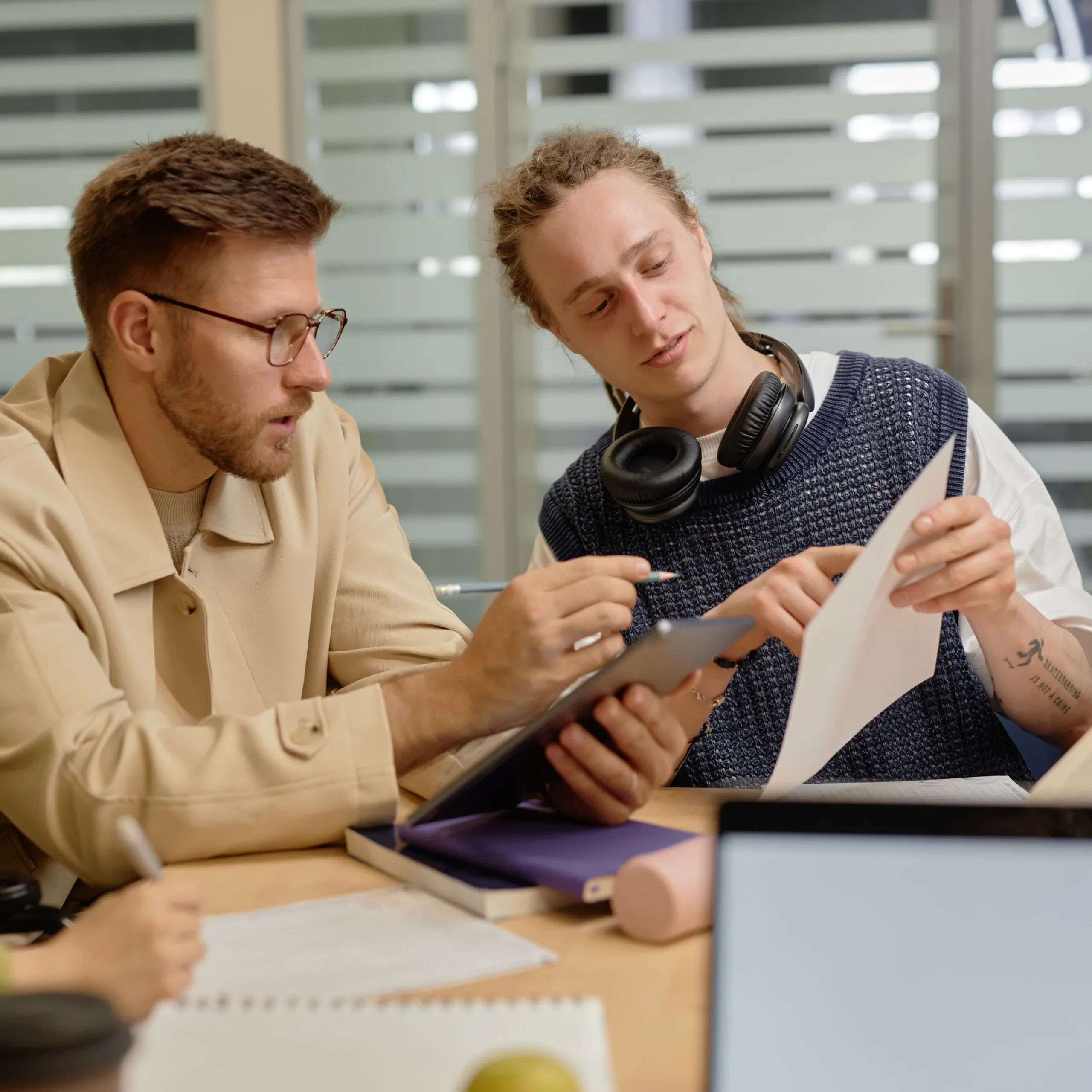 Image of Teacher and student working together