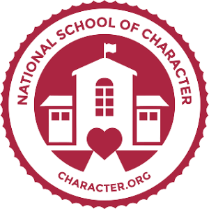 National School of Character Badge Red