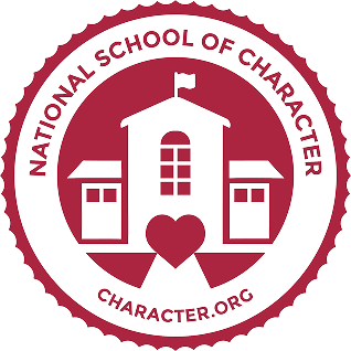 National School of Character Badge Red